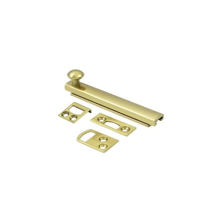 Deltana Concealed Screw Surface Bolt Window Latch Polished Brass, 10PK 4SBCS3-XCP10